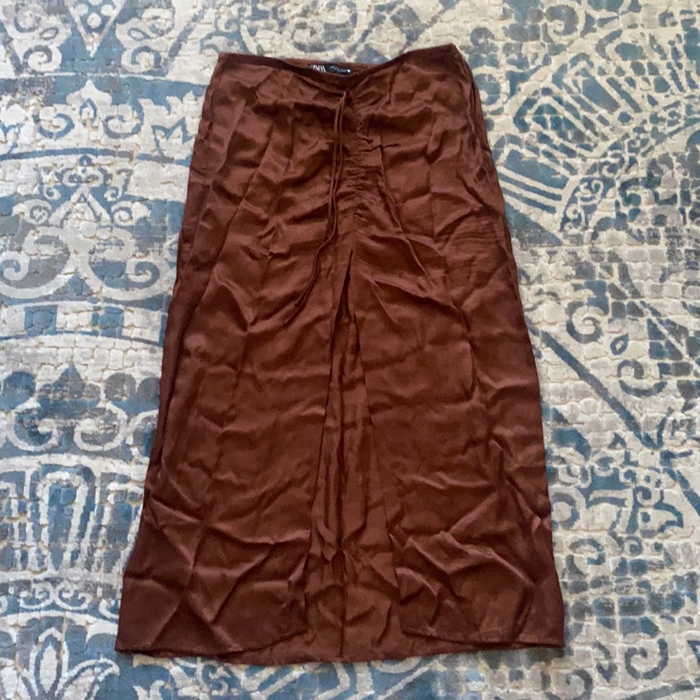 Zara-mid calf, silk skirt